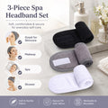 3-Pack Stretchable Spa Facial Headbands | TIKA