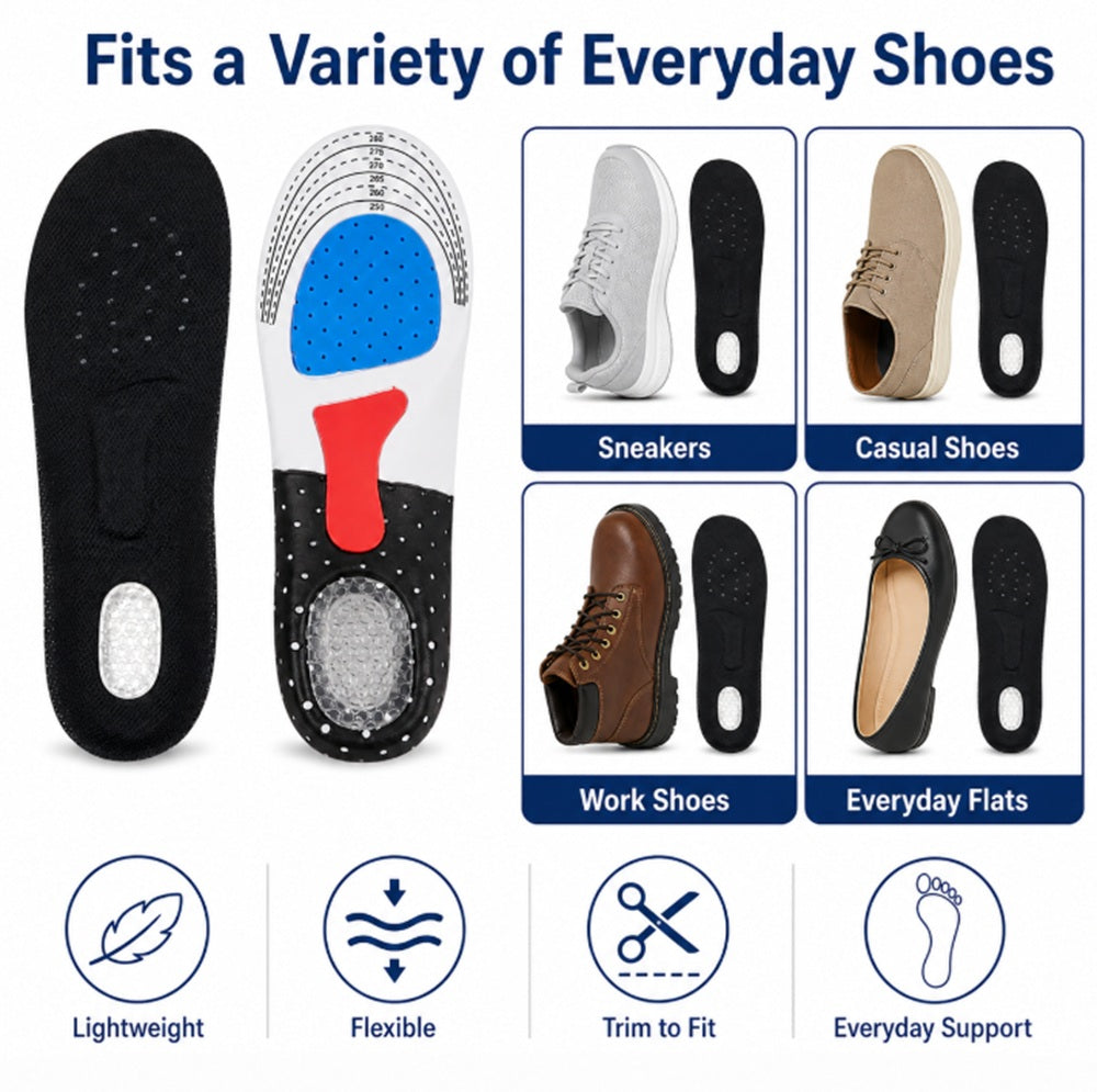 1-Pair Arch Support Shoe Insoles | TIKA
