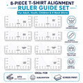 8-Piece T-Shirt Ruler Guide & Centering Tool Set | TIKA
