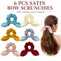 6-Piece Satin Scrunchie Hair Tie Set | TIKA