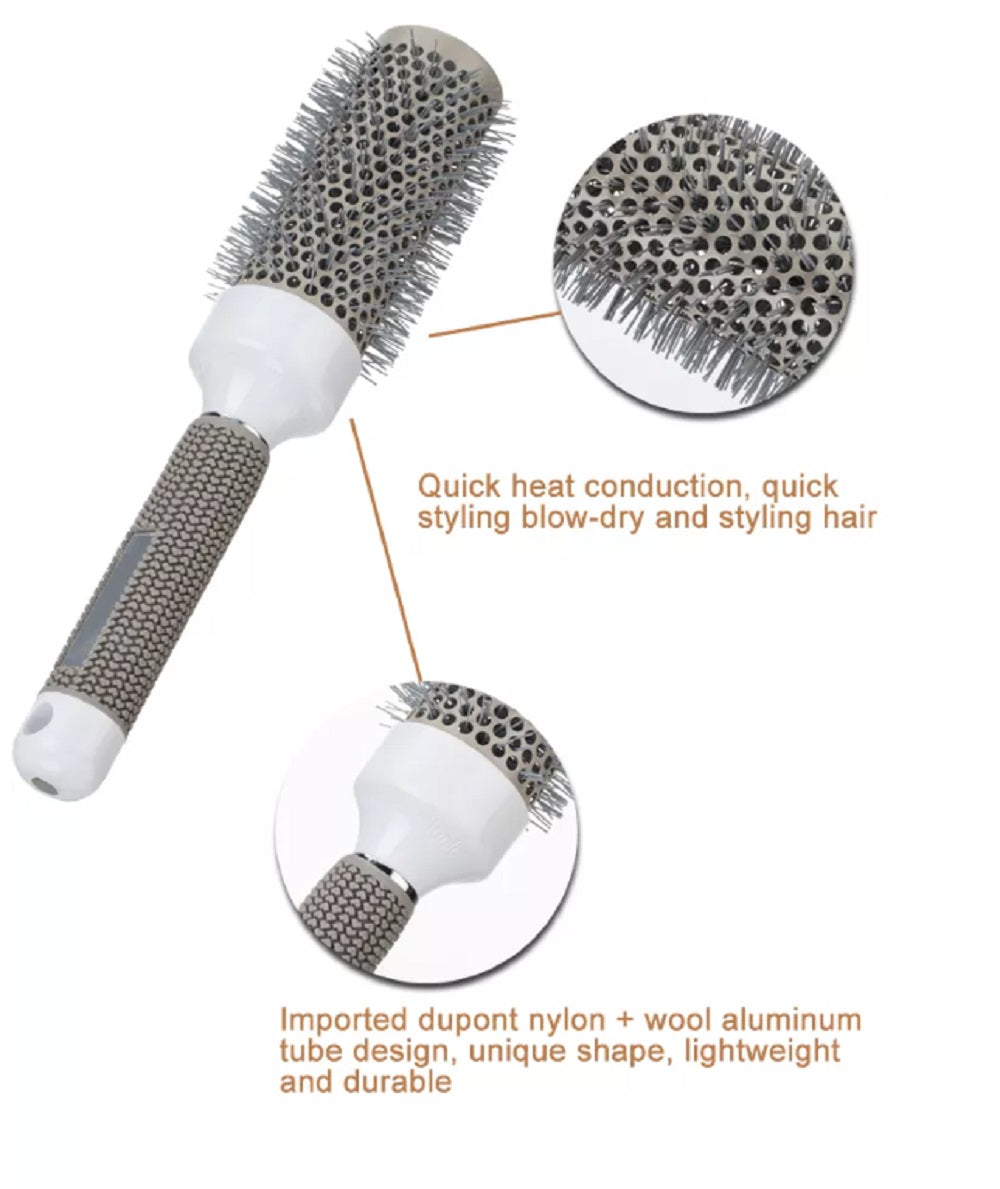 Ionic Ceramic Round Hair Brush for Blow-Dry Styling | TIKA
