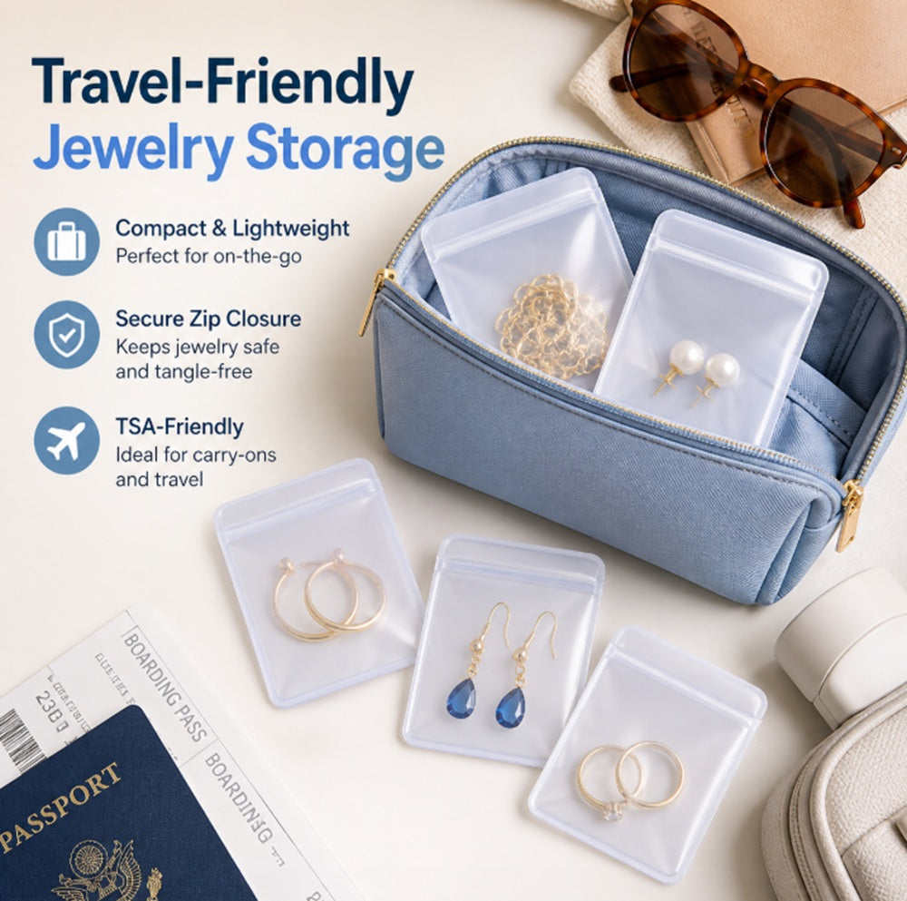 100-Pack Clear PVC Coin Storage Bags, 5 × 7cm | TIKA