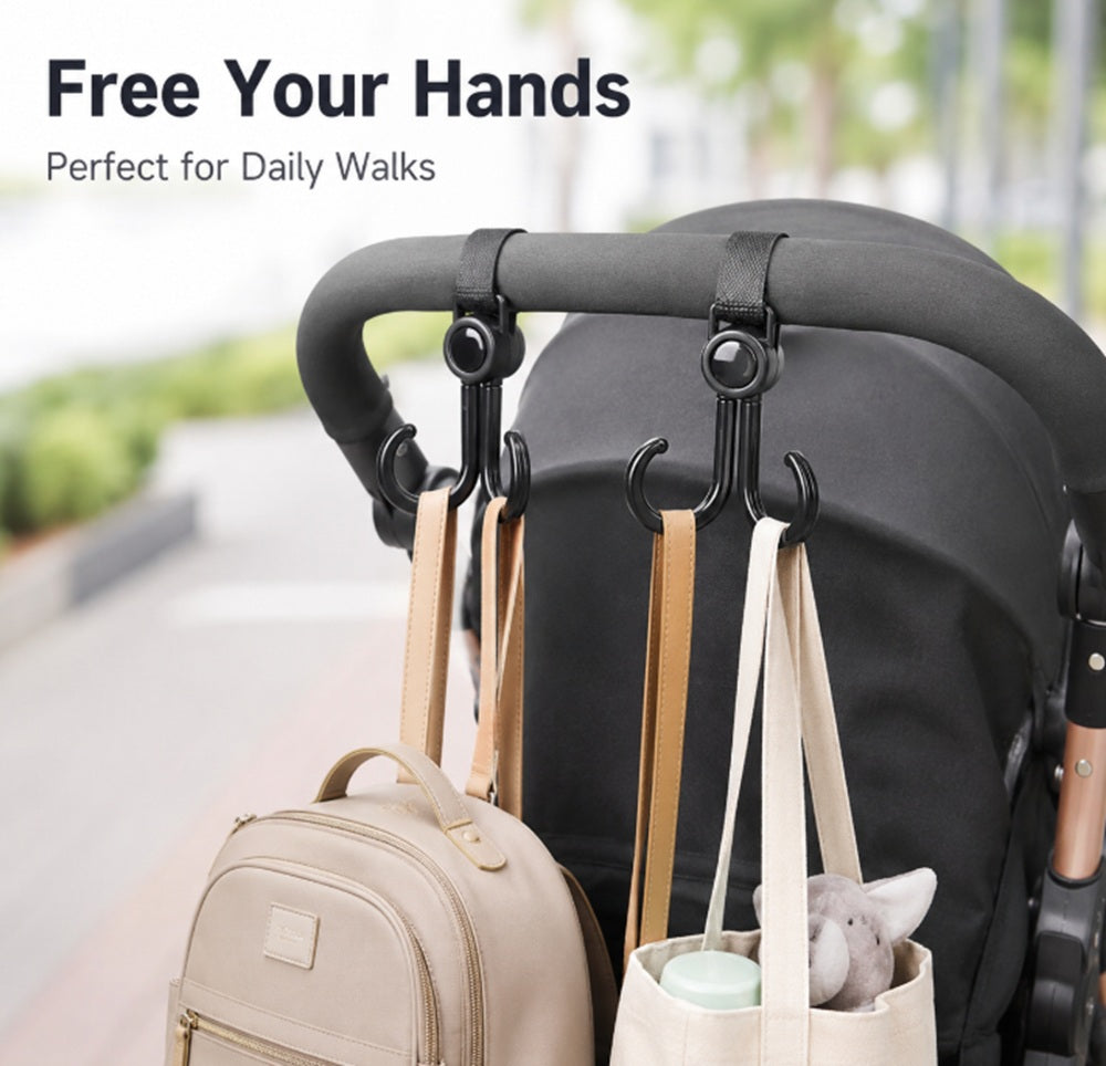 4-Pack Rotating Double Stroller Hooks | TIKA