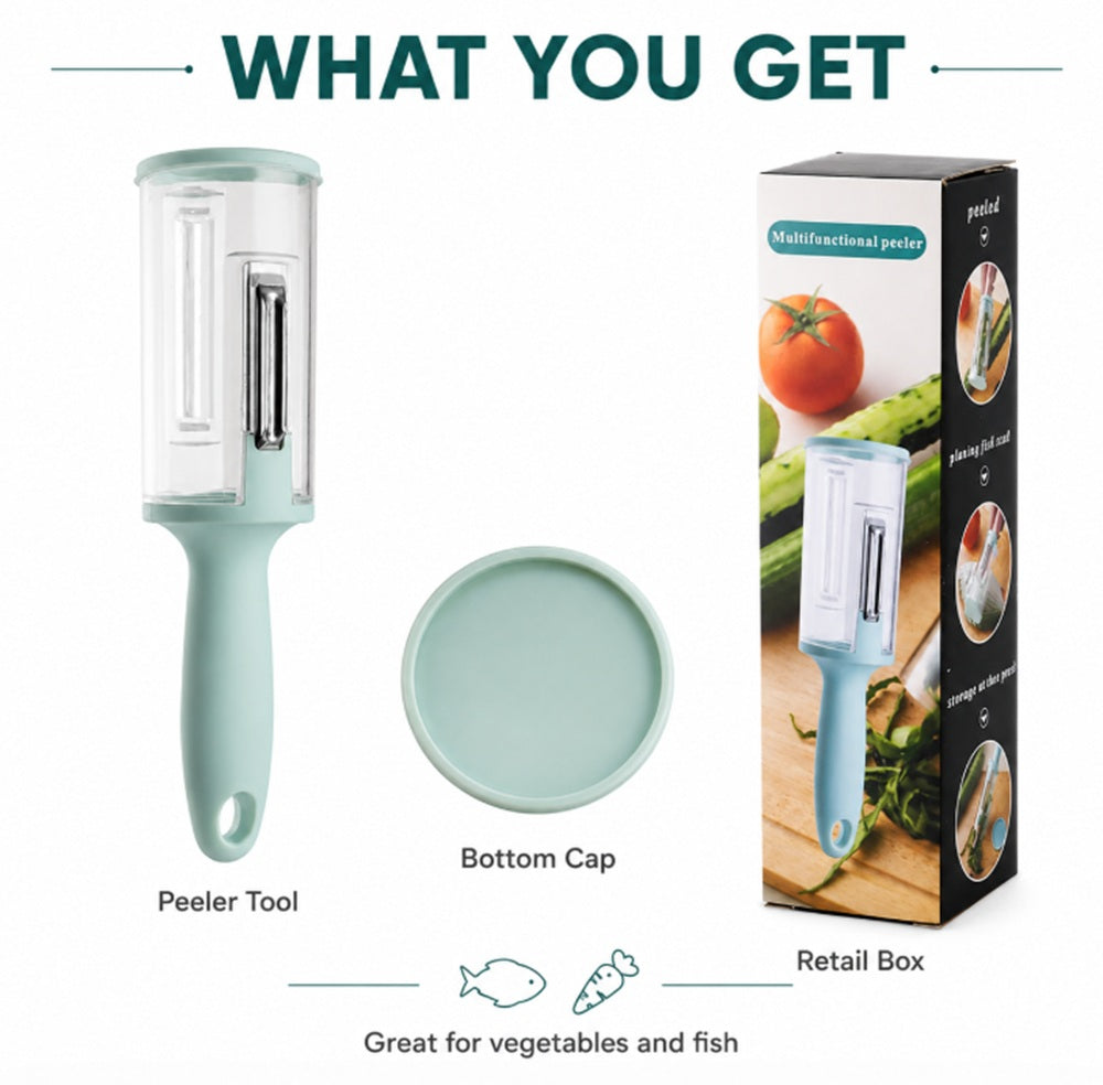Fruit & Vegetable Peeler and Fish Scaler with Steel Blade – TIKA