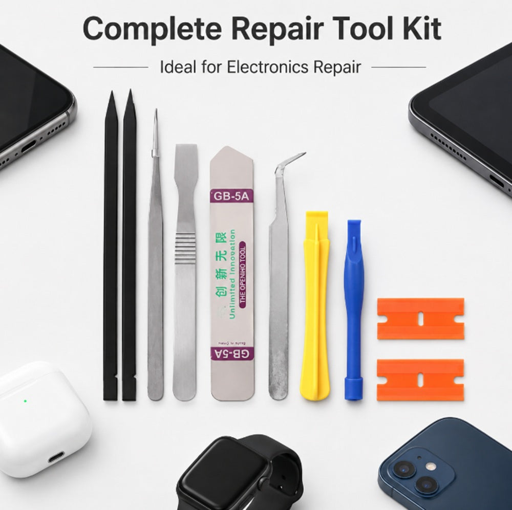 10-in-1 Phone Repair Tool Kit with Pry Tools & Tweezers | TIKA