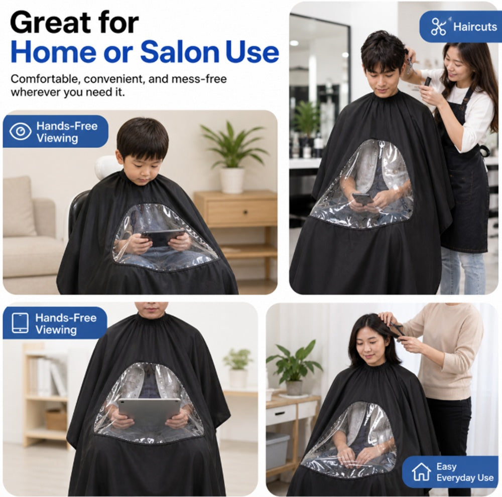 Hair Cutting Cape with Viewing Window | TIKA