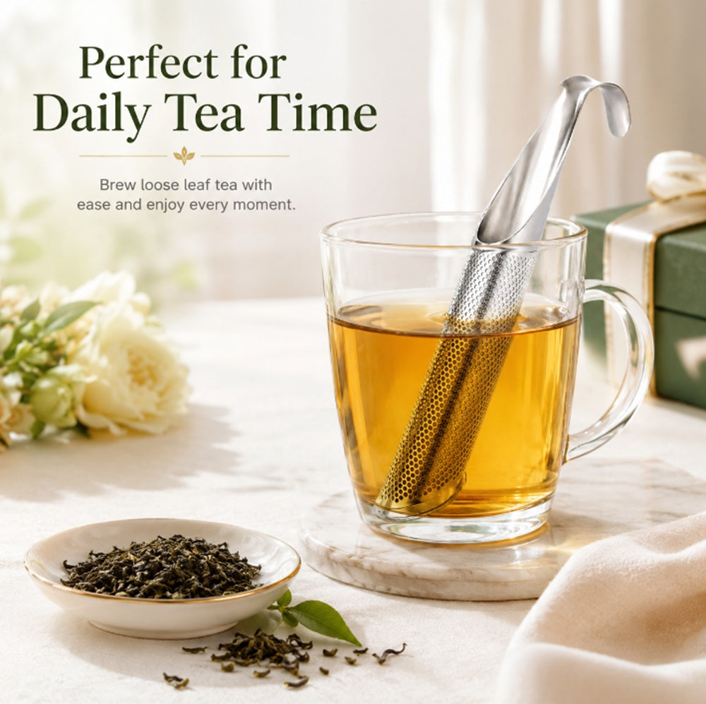 Stainless Steel Stick Tea Infuser with Hook Handle for Loose-Leaf Tea | TIKA