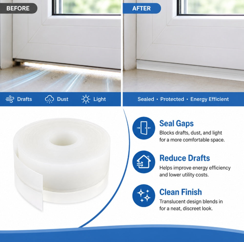 5m Silicone Door & Window Weather Seal Strip | TIKA