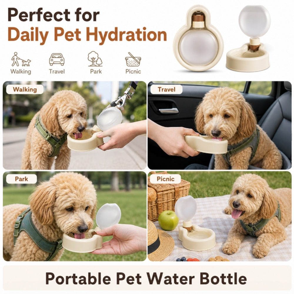 500ml Foldable Dog Water Bottle | TIKA