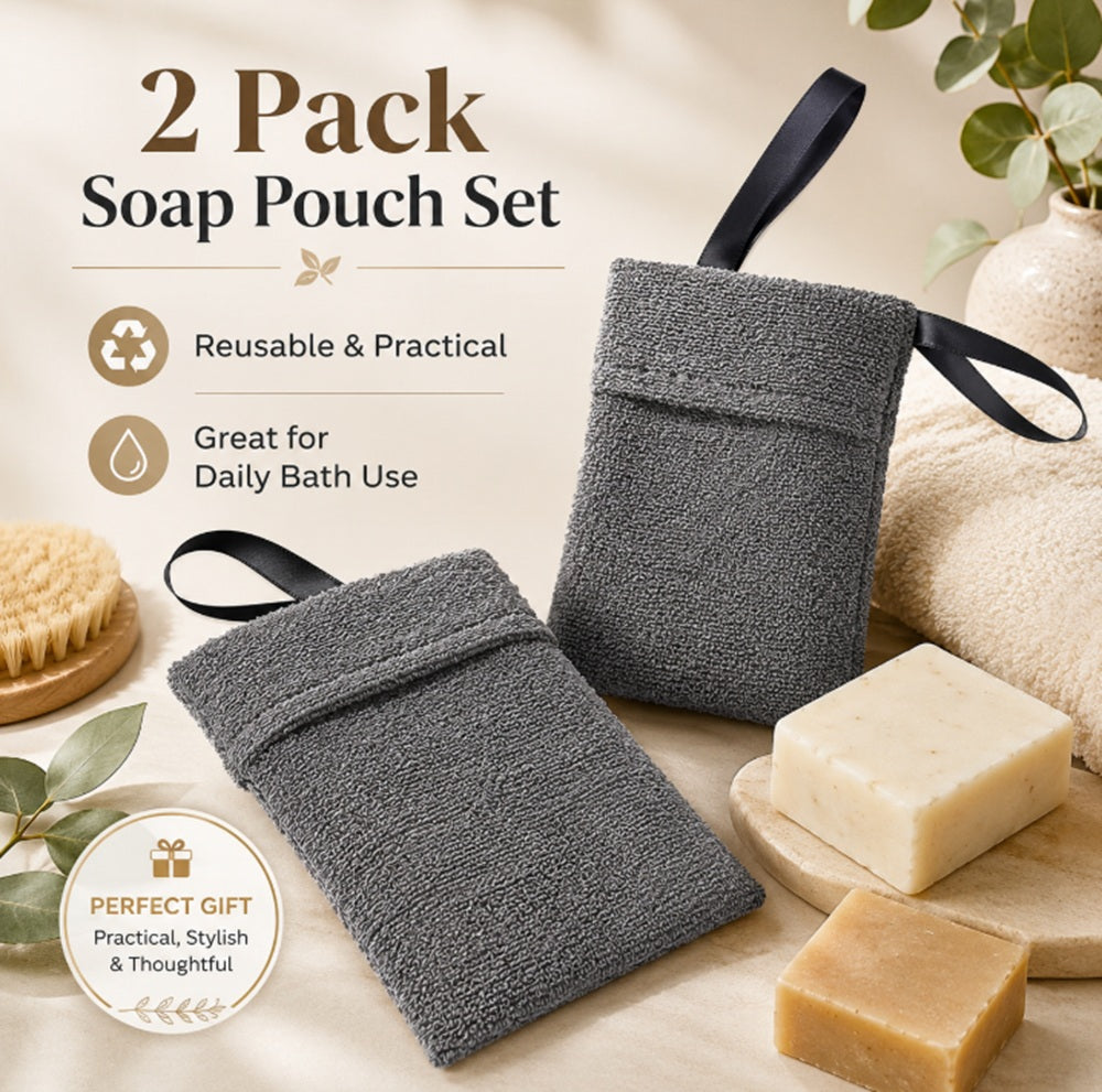 2-Pack Exfoliating Soap Saver Pouches | TIKA