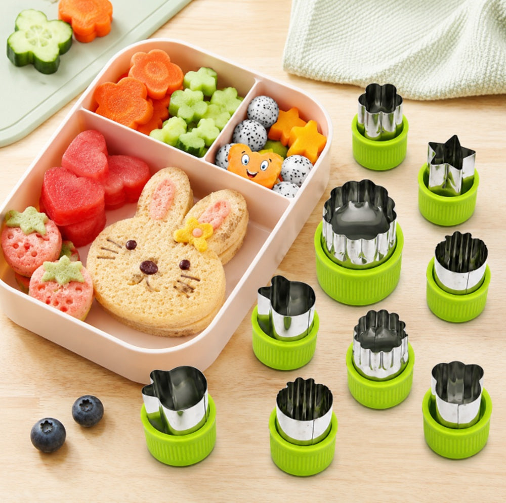 9-Piece Stainless Steel Mini Fruit & Cookie Cutter Set | TIKA