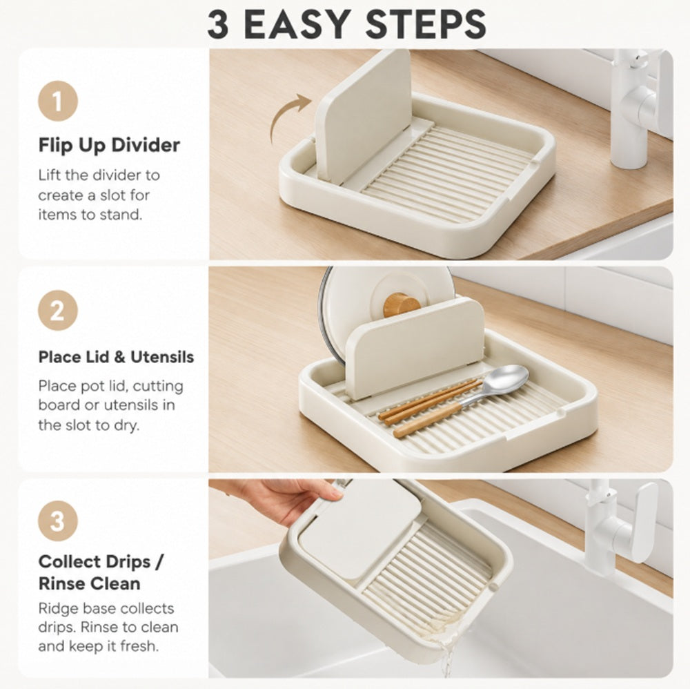 Foldable Pot Lid Holder & Spoon Rest Rack for Cooking Utensils | TIKA