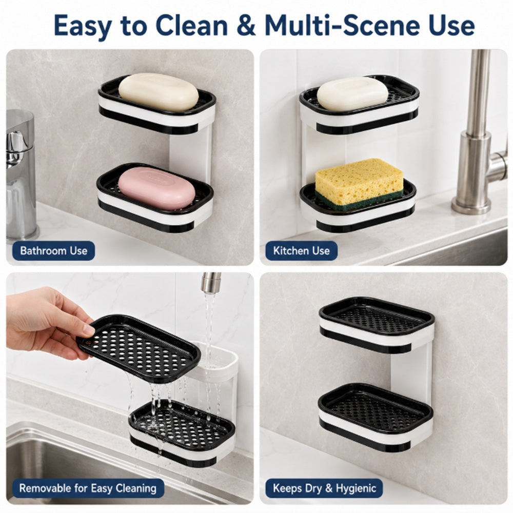Wall-Mounted Double-Layer Soap Dish | TIKA