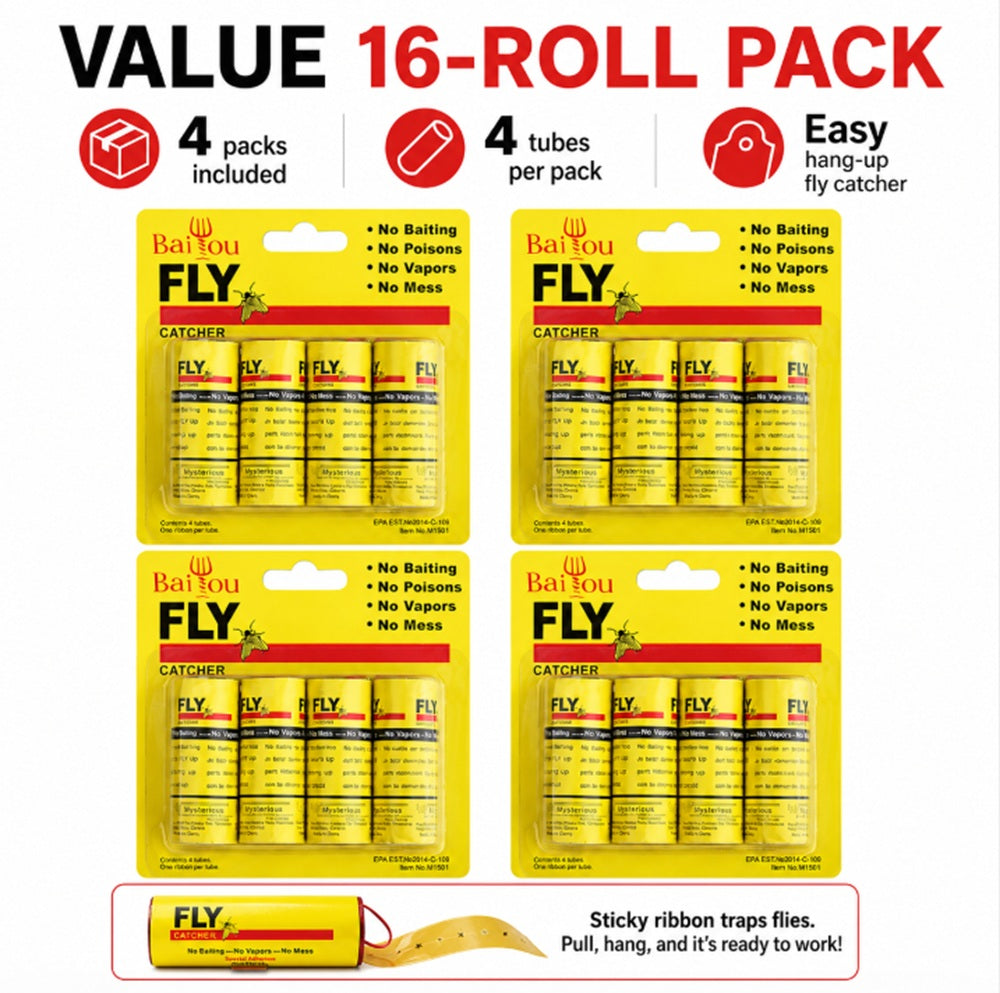 16-Pack Hanging Sticky Fly Strips | TIKA