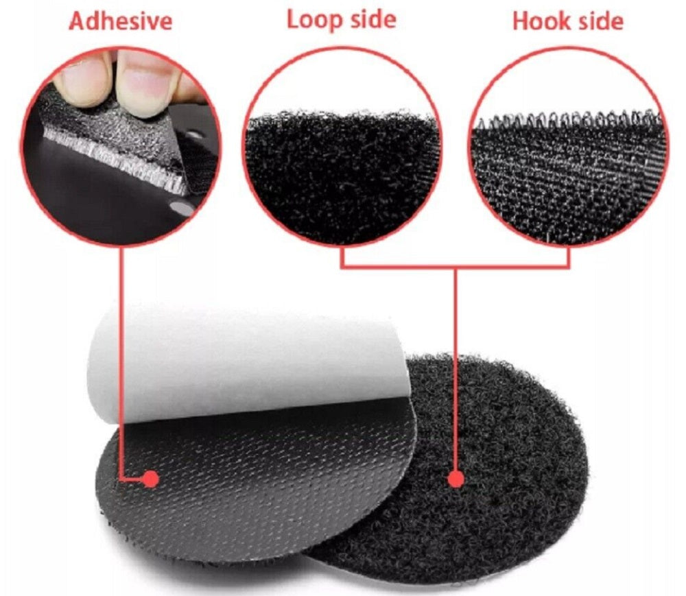 20-Pair Self-Adhesive Nylon Hook & Loop Strips | TIKA