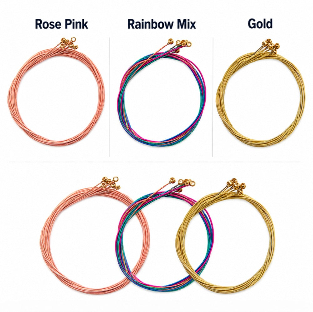 3 Sets Colorful Steel Acoustic Guitar Strings | TIKA
