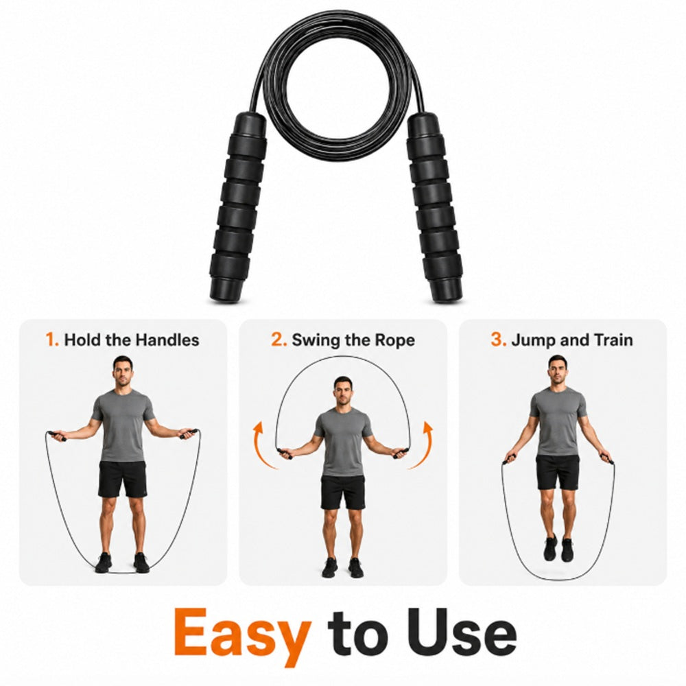 Adjustable Speed Jump Rope for Fitness & Boxing | TIKA
