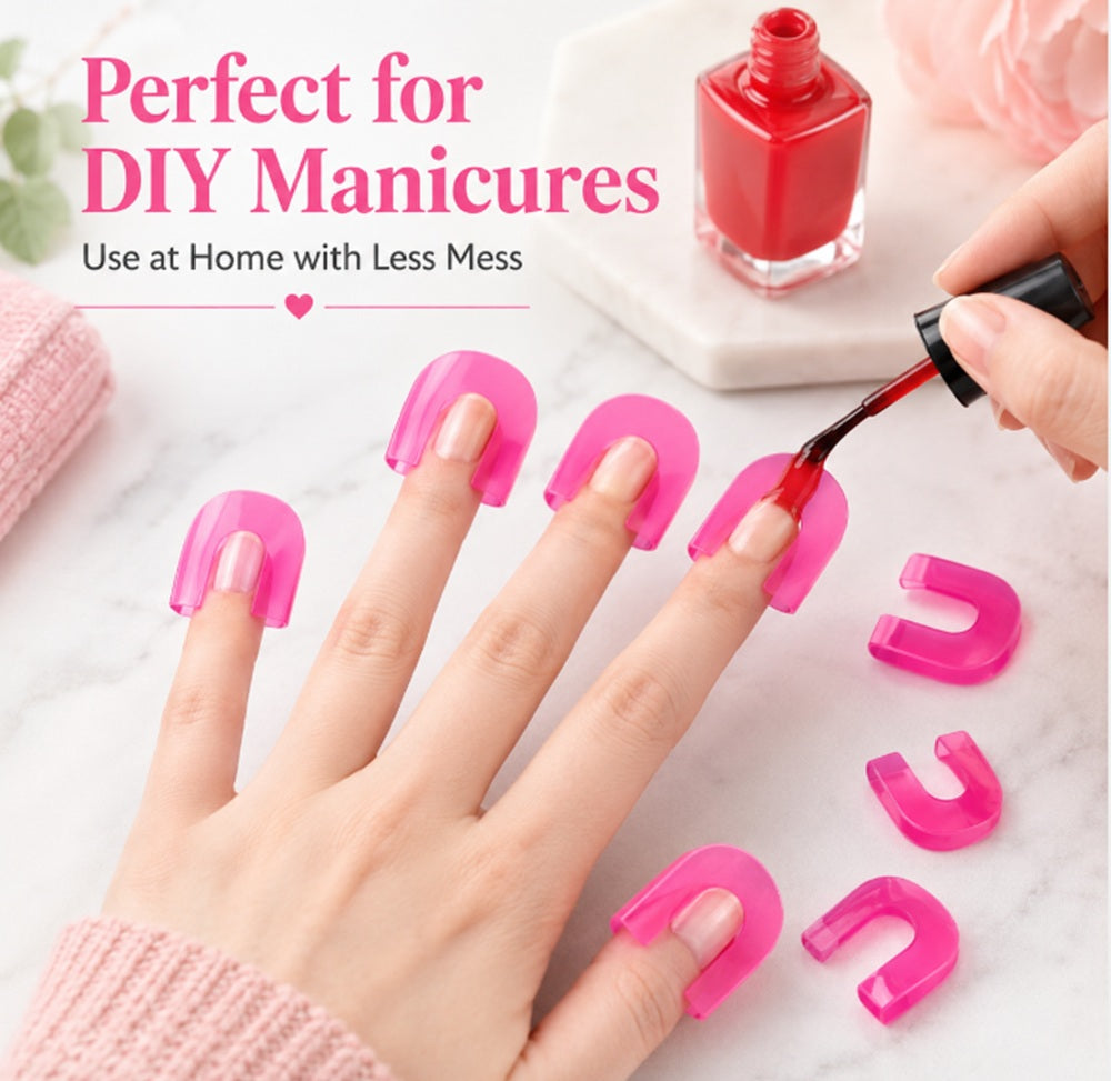 26-Piece Reusable U-Shaped Nail Polish Protector Set | TIKA