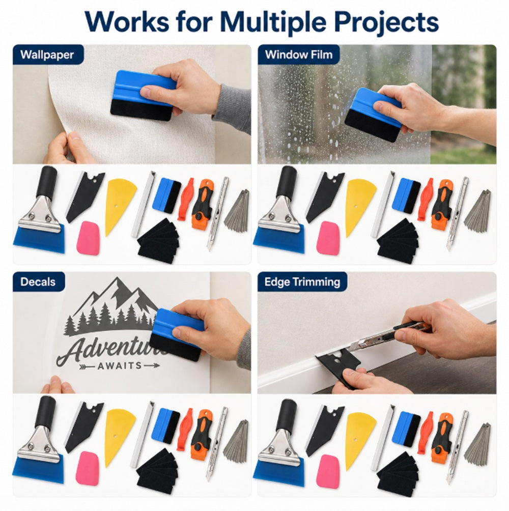 Window Tint Tool Kit with Squeegee & Scraper | TIKA