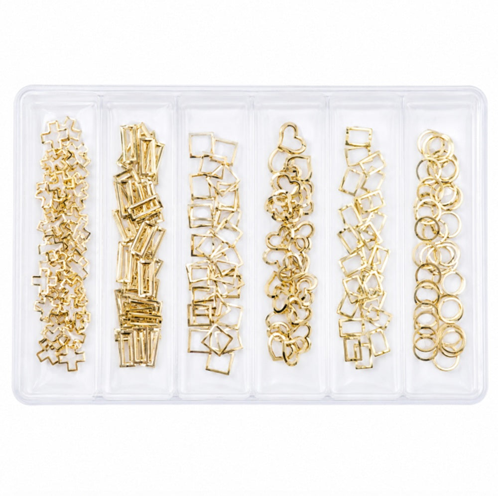 3D Nail Art Rhinestone & Gold-Tone Charm Kit | TIKA