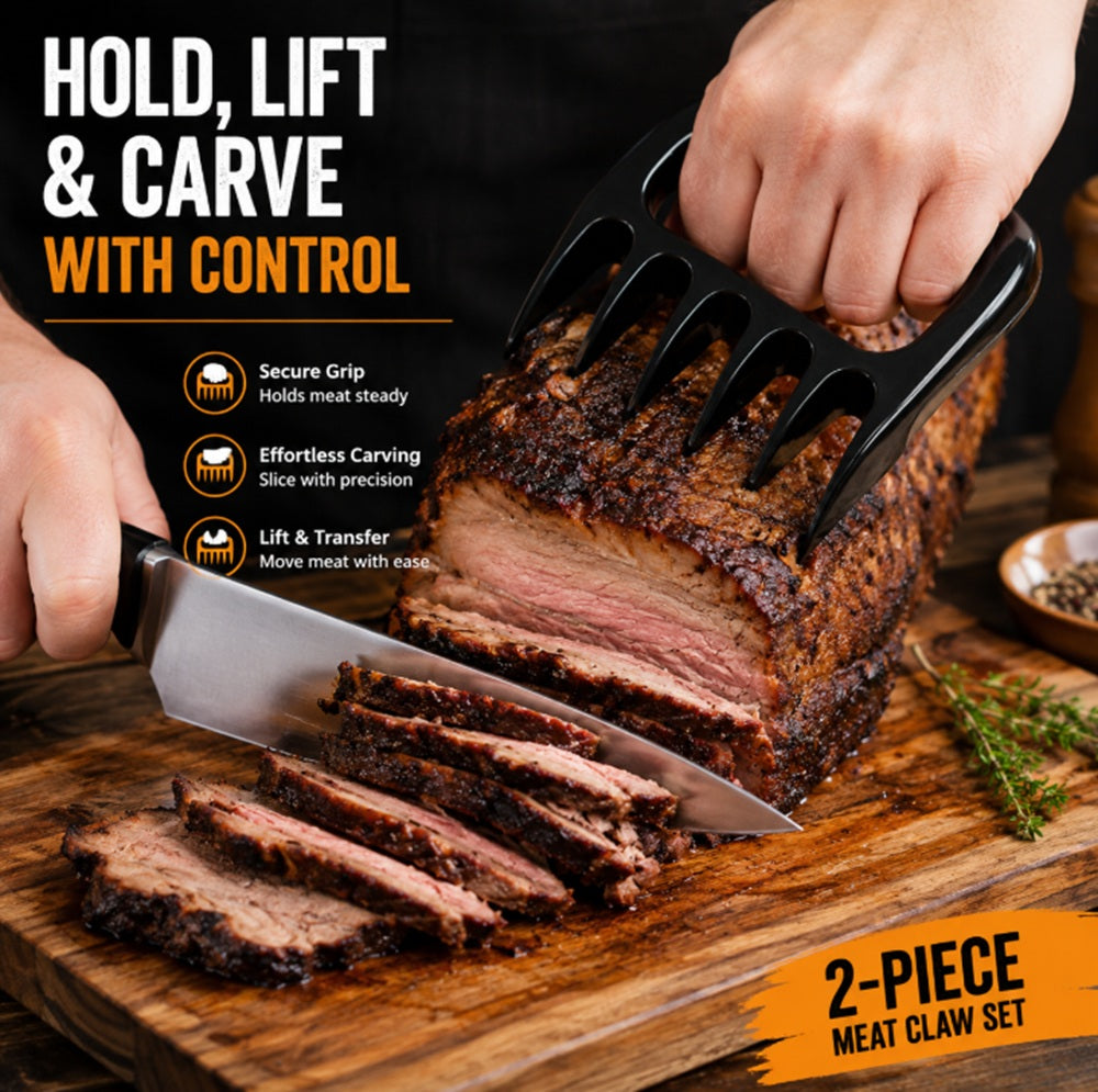 2-Piece Heavy-Duty Meat Shredder Claws for Pulled Pork & BBQ | TIKA