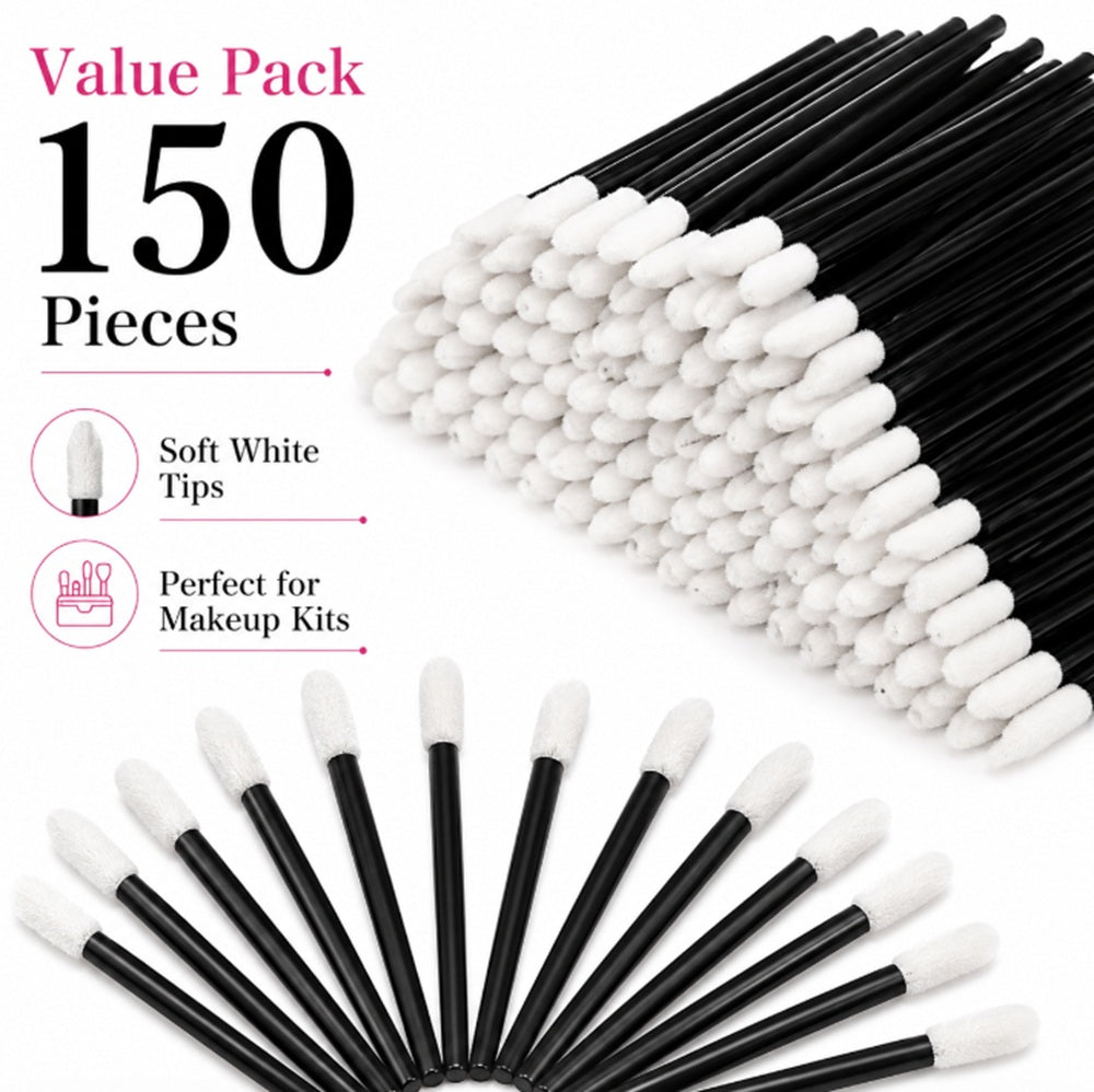 150-Piece Disposable Lip Brush Wands for Lipstick & Gloss | TIKA