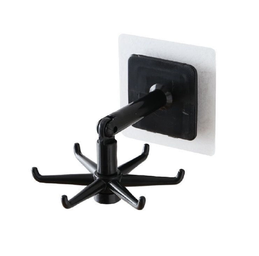 360° Rotating 6-Hook Self-Adhesive Wall Hanger | TIKA