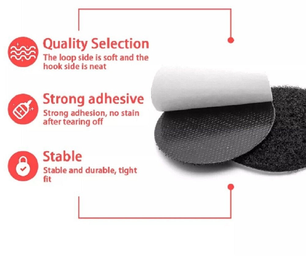 20-Pair Self-Adhesive Nylon Hook & Loop Strips | TIKA
