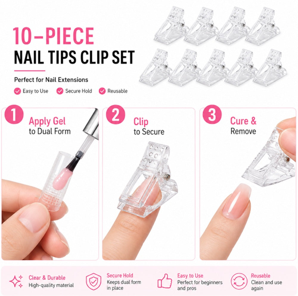 10-Pack Nail Extension Tip Clippers | TIKA
