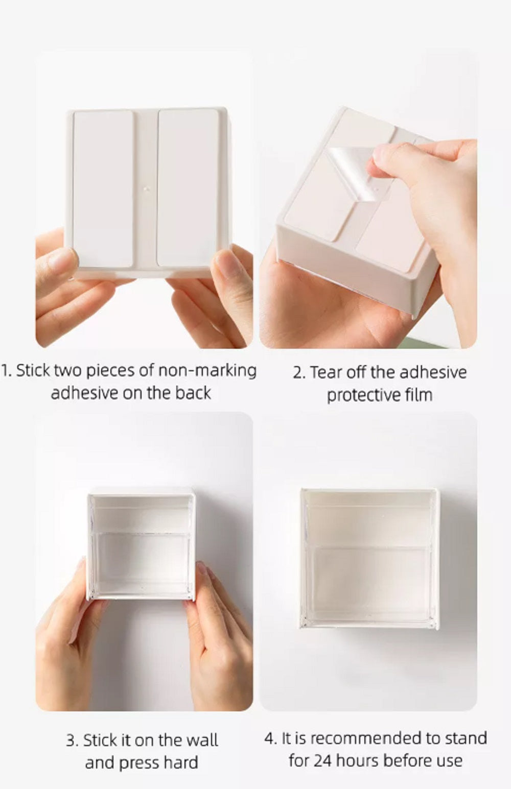 Wall-Mounted Cotton Swab Holder with Clamshell Lid | TIKA