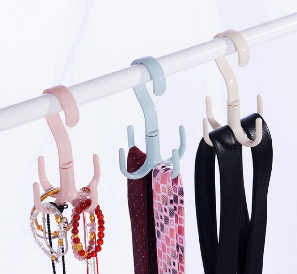 4-Pack Rotating Tie & Belt Accessory Hangers | TIKA