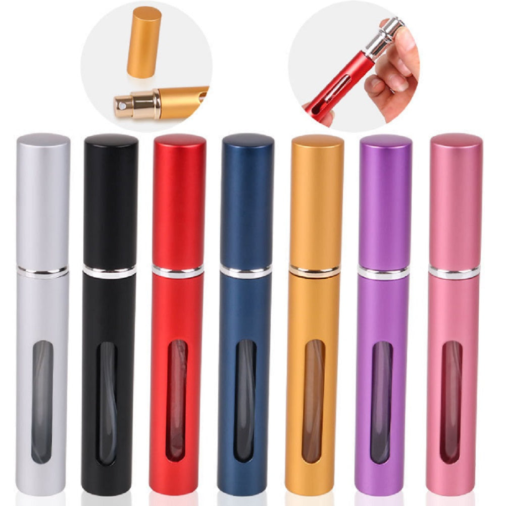 7-Piece 10 mL Refillable Travel Perfume Atomizer Set | TIKA