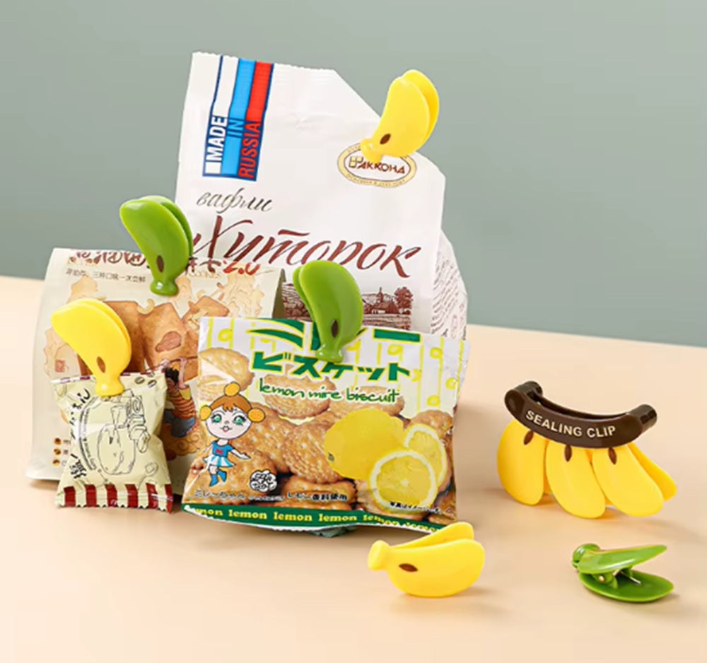 2-Pack Banana-Shaped Magnetic Bag Clips | TIKA