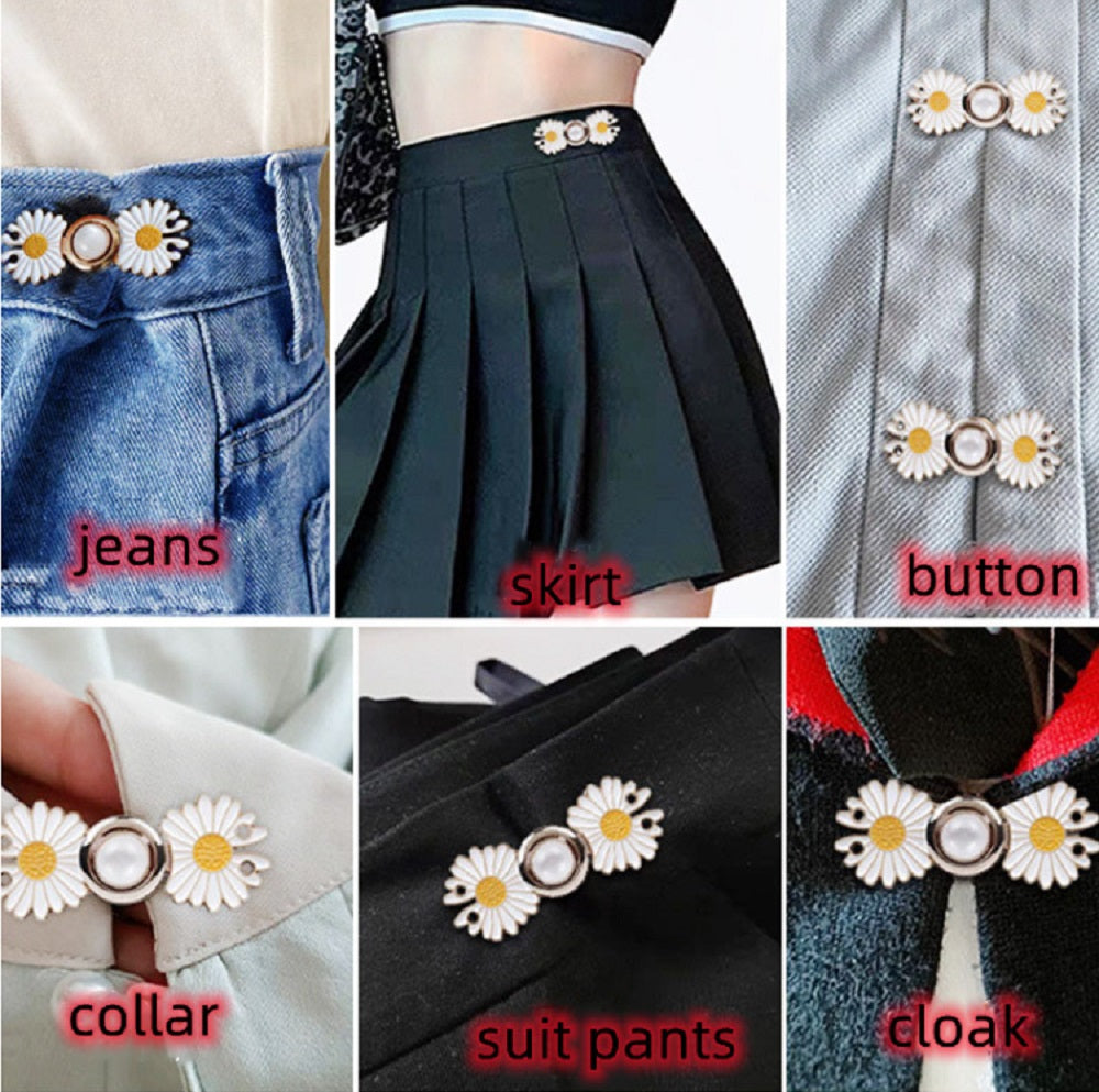 8-Pack Adjustable Waist Buckle Button Clips | TIKA