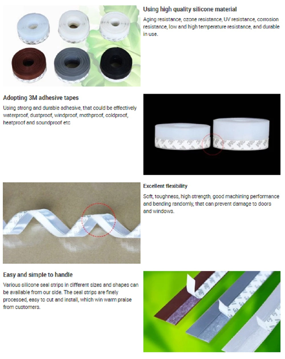 5m Silicone Door & Window Weather Seal Strip | TIKA