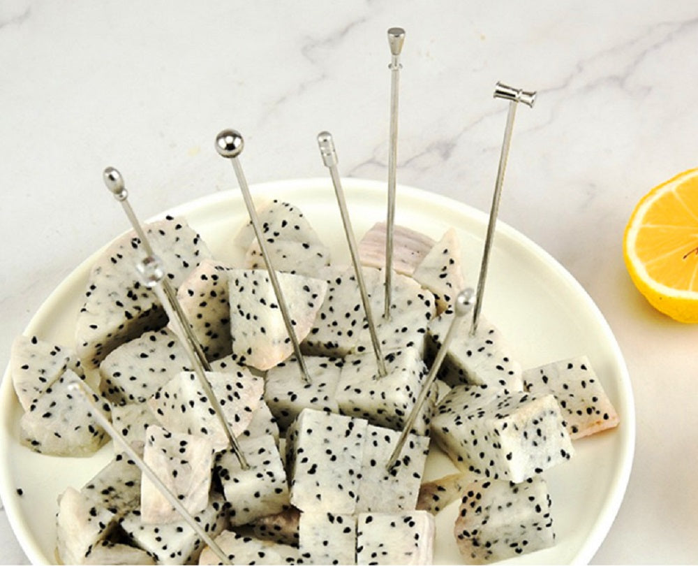 8-Pack Stainless Steel Reusable Cocktail Picks | TIKA