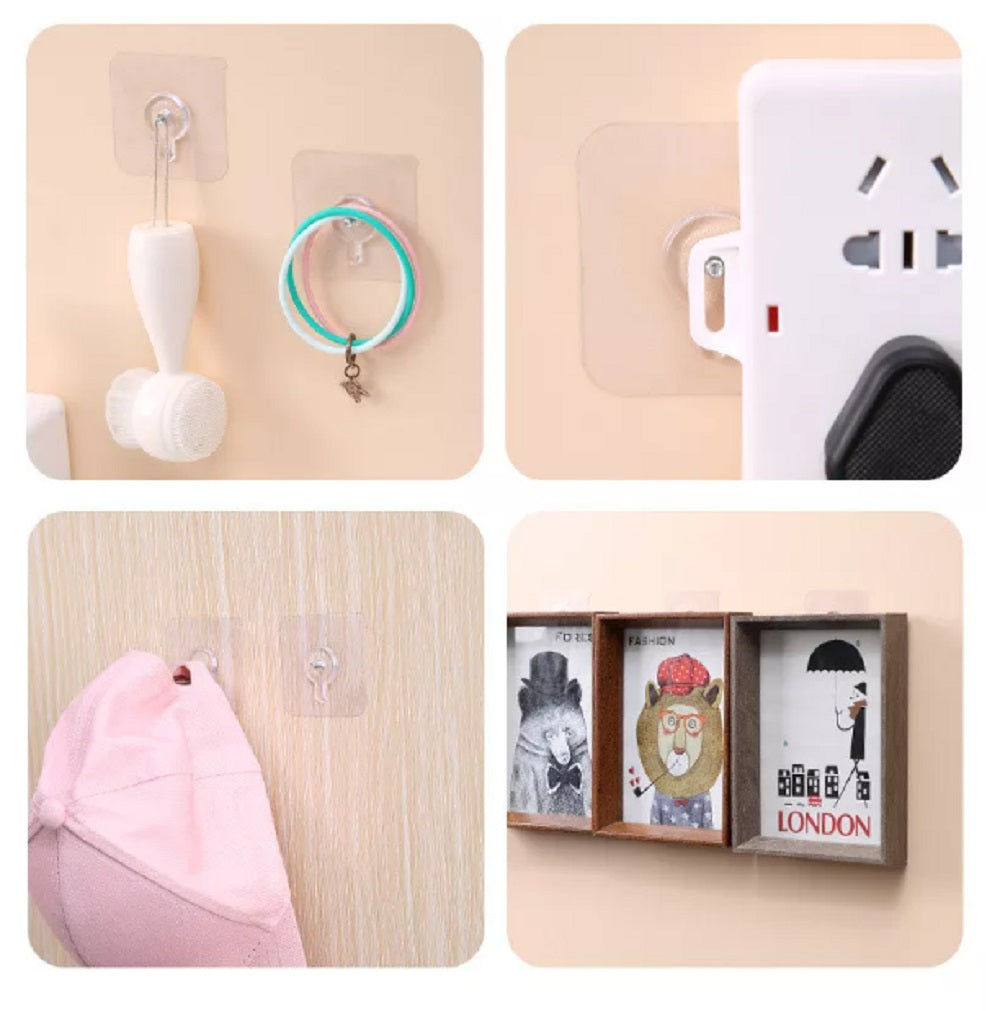 30-Pack Self-Adhesive No-Drill Wall Hooks | TIKA
