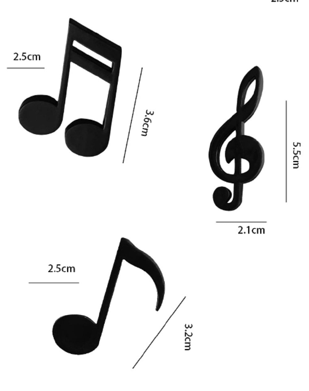 12-Pack Musical Note Refrigerator Magnets | TIKA