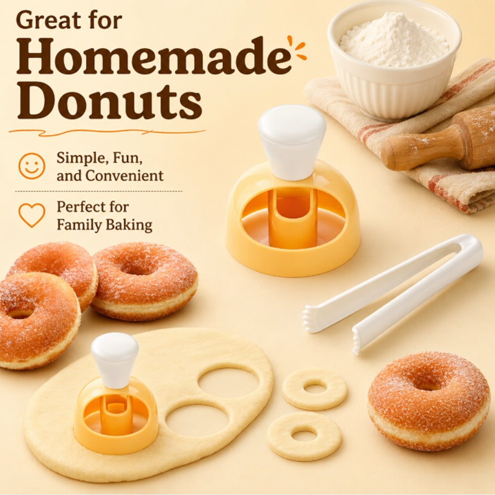 Donut Cutter & Dipping Pliers Set for DIY Baking | TIKA
