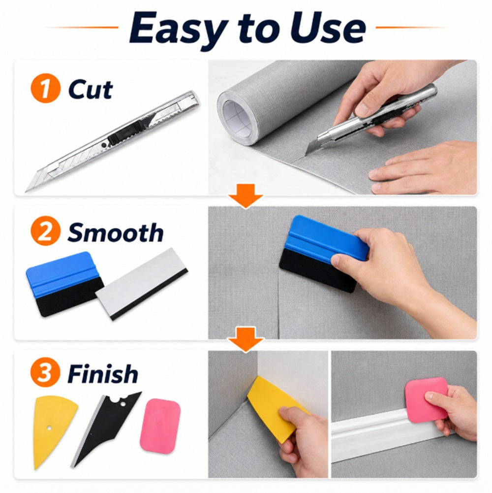 Window Tint Tool Kit with Squeegee & Scraper | TIKA