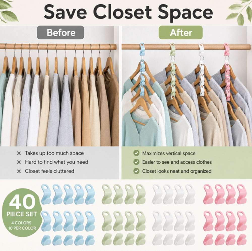 40-Pack Cascading Hanger Connector Hooks | TIKA