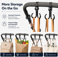 4-Pack Rotating Double Stroller Hooks | TIKA