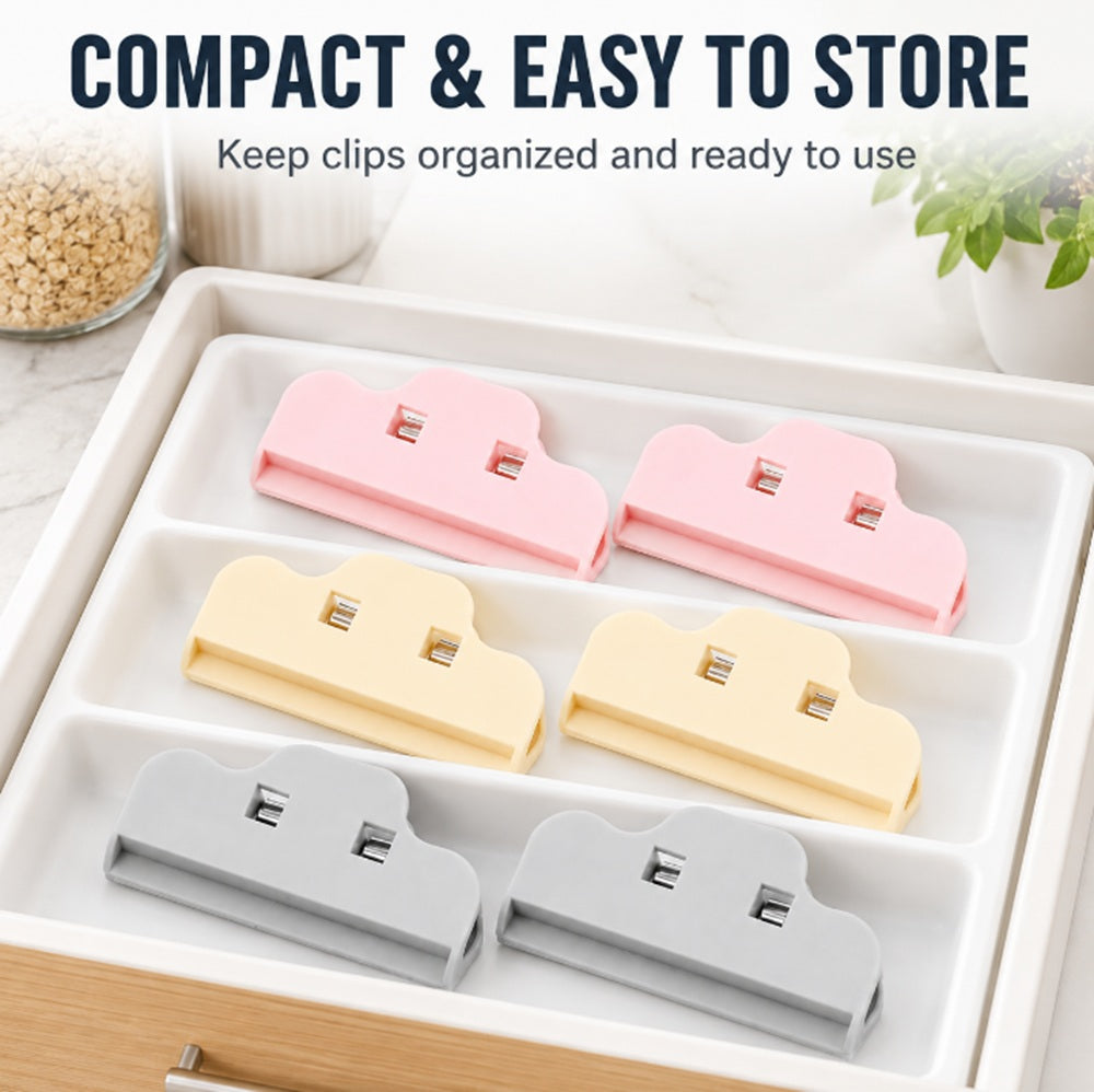 6-Pack Food Storage Sealing Clips for Snack Bags | TIKA