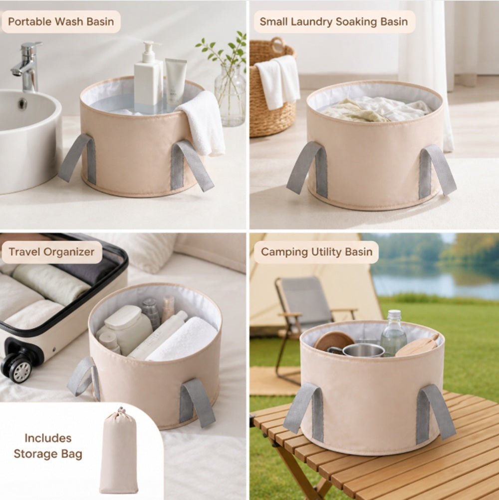 Collapsible Wash Basin & Portable Camping Bucket | TIKA