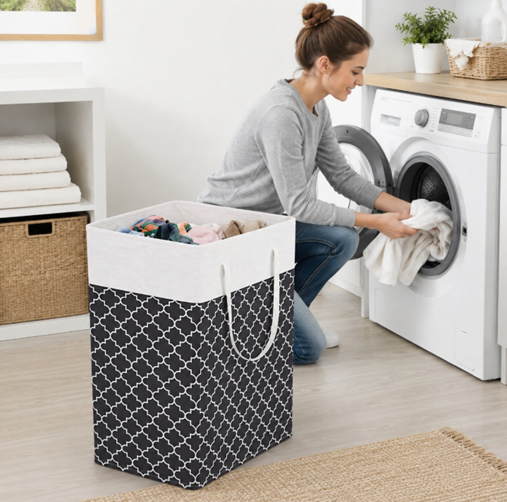 Large Collapsible Laundry Basket & Freestanding Hamper | TIKA