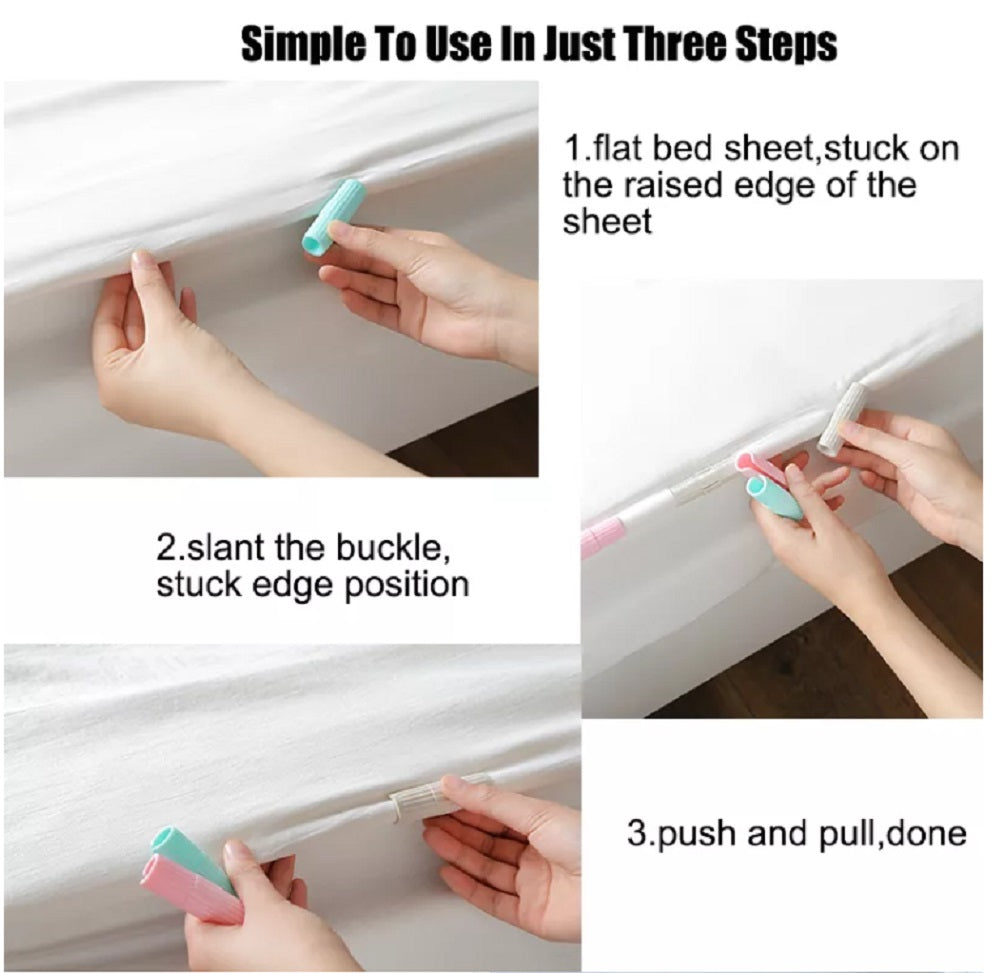 24-Pack Plastic Bed Sheet Holder Clips | TIKA
