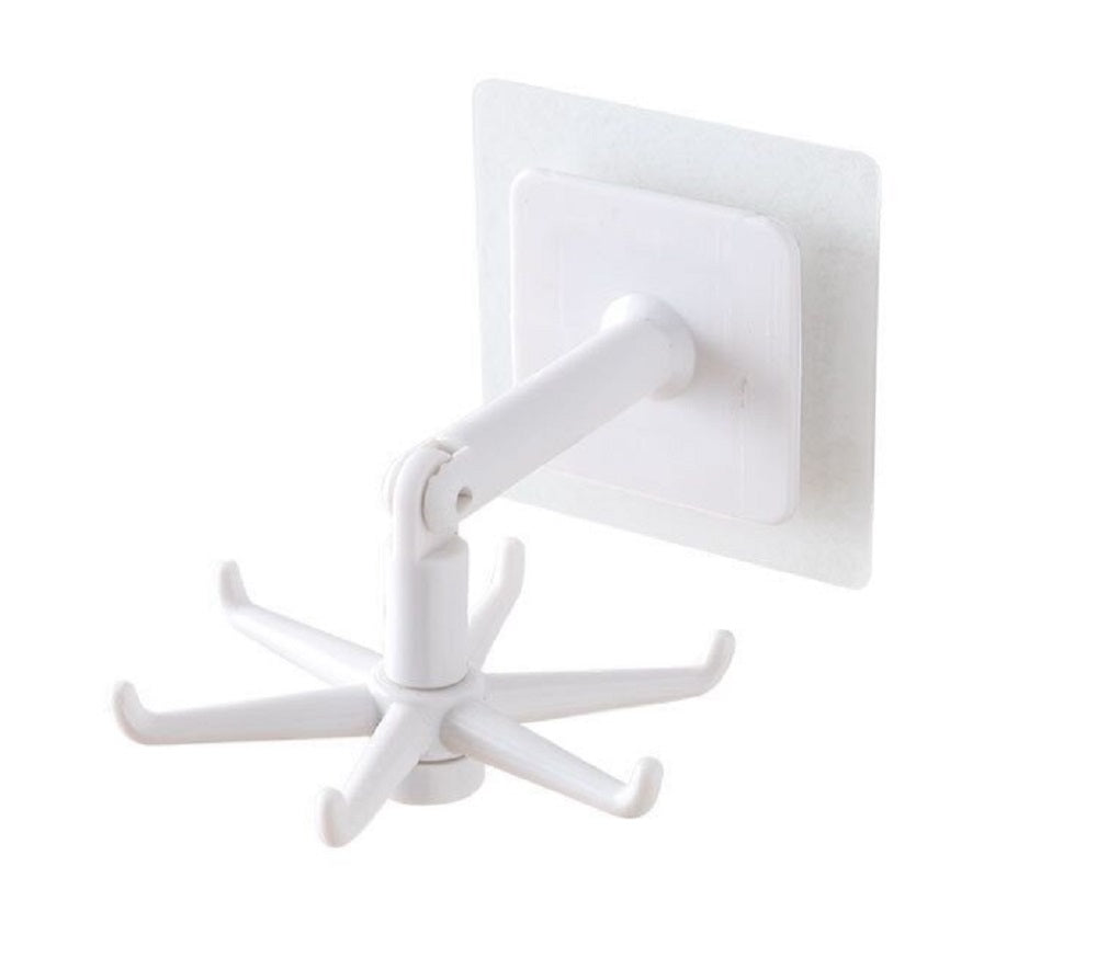 360° Rotating 6-Hook Self-Adhesive Wall Hanger | TIKA