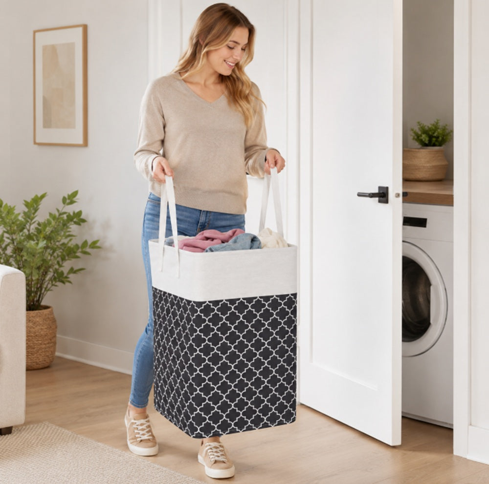 Large Collapsible Laundry Basket & Freestanding Hamper | TIKA