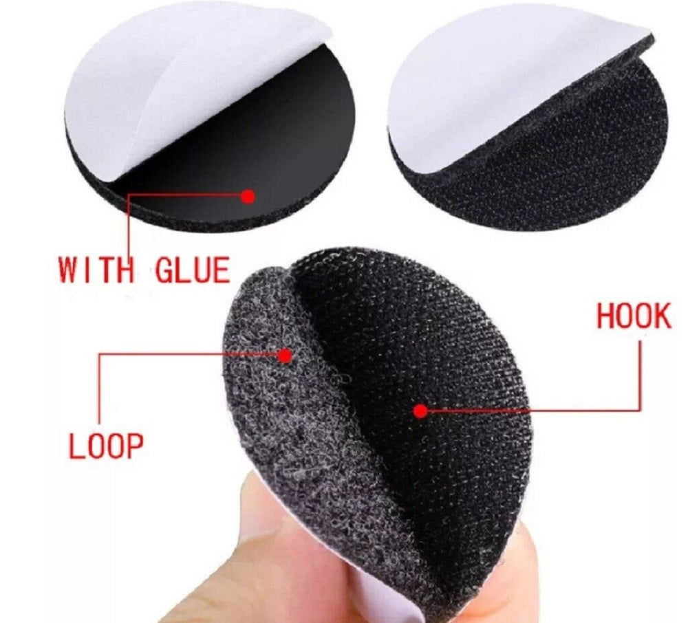 20-Pair Self-Adhesive Nylon Hook & Loop Strips | TIKA