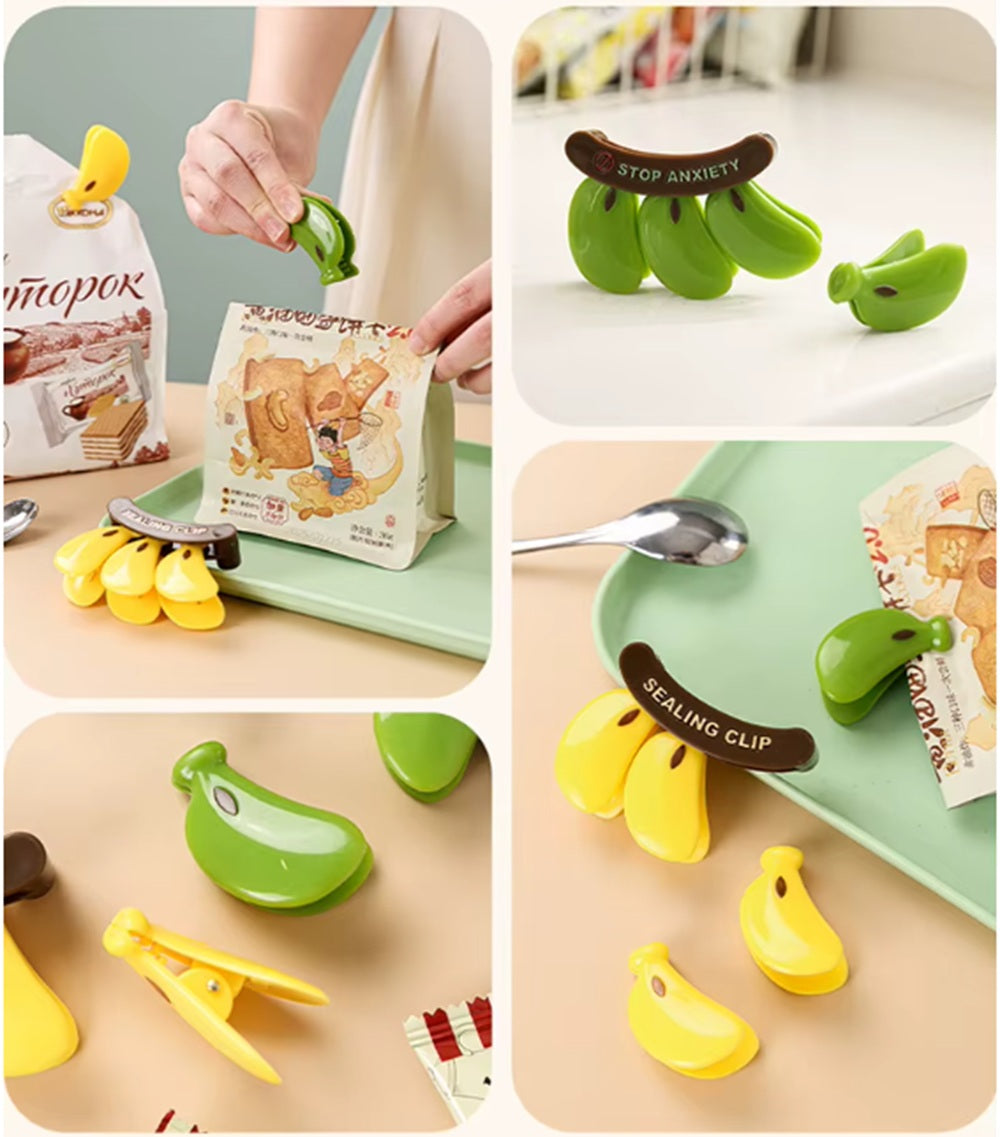 2-Pack Banana-Shaped Magnetic Bag Clips | TIKA